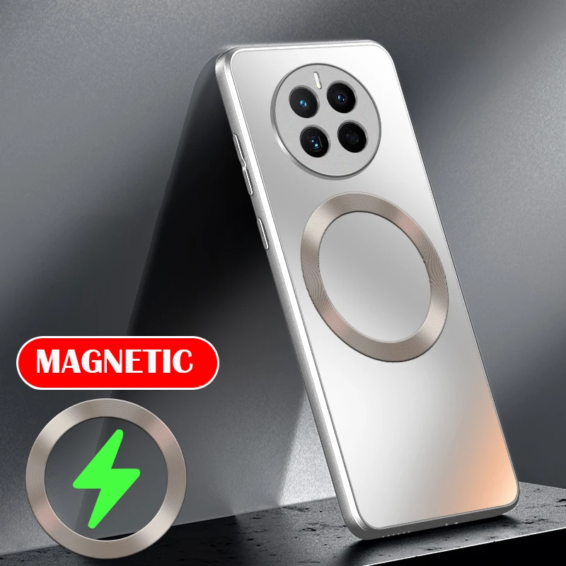 Sleek Frosted Matte Silicone Case with Magnetic Wireless Charging
