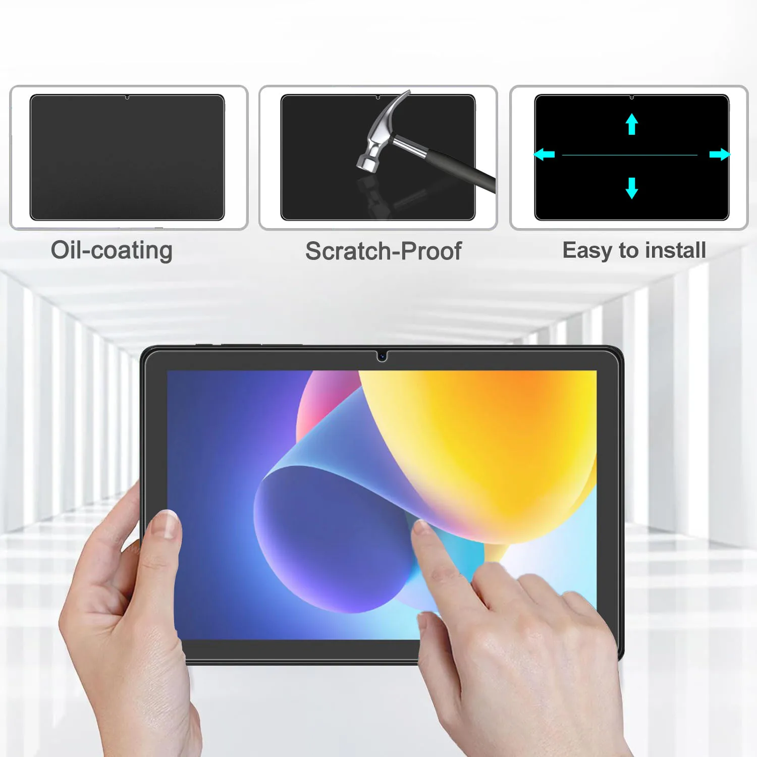 Ultra Thin Hard Clear HD Screen Protector - 2 Pack, Easy Install, Scratch Proof Tempered Glass