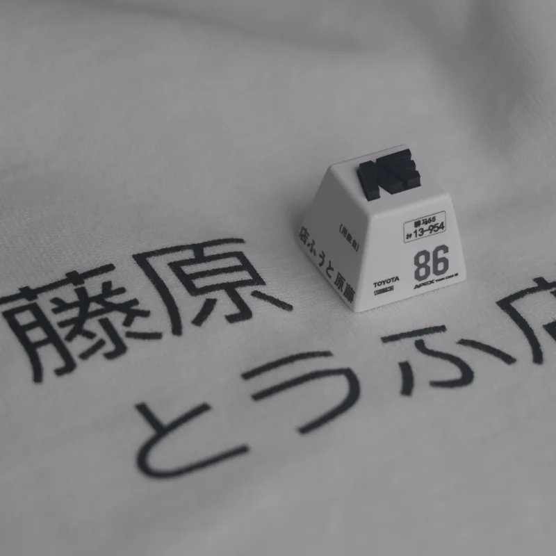 Teclado Mecânico Keycap Design Personalizado Desenhos Animados Branco Ae86 Inicial d Resina Keycaps