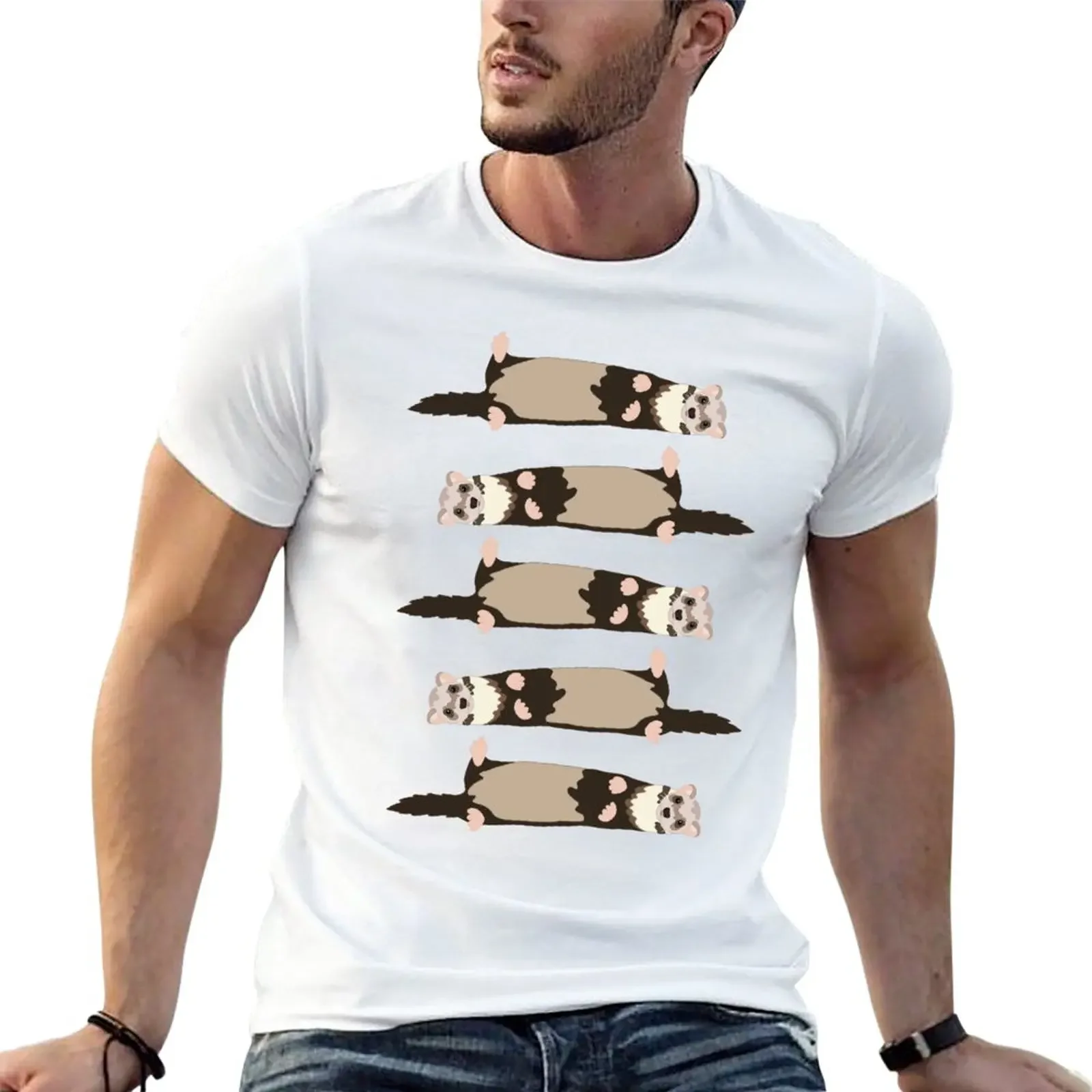 

ferrets T-Shirt tops summer top oversized t shirt men