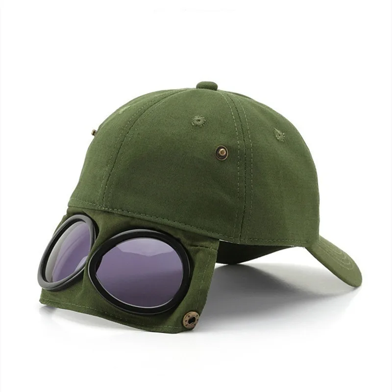 Creative Korean Version of The Pilot Glasses Baseball Cap Wild Outdoor Sunscreen Sunshade Cap