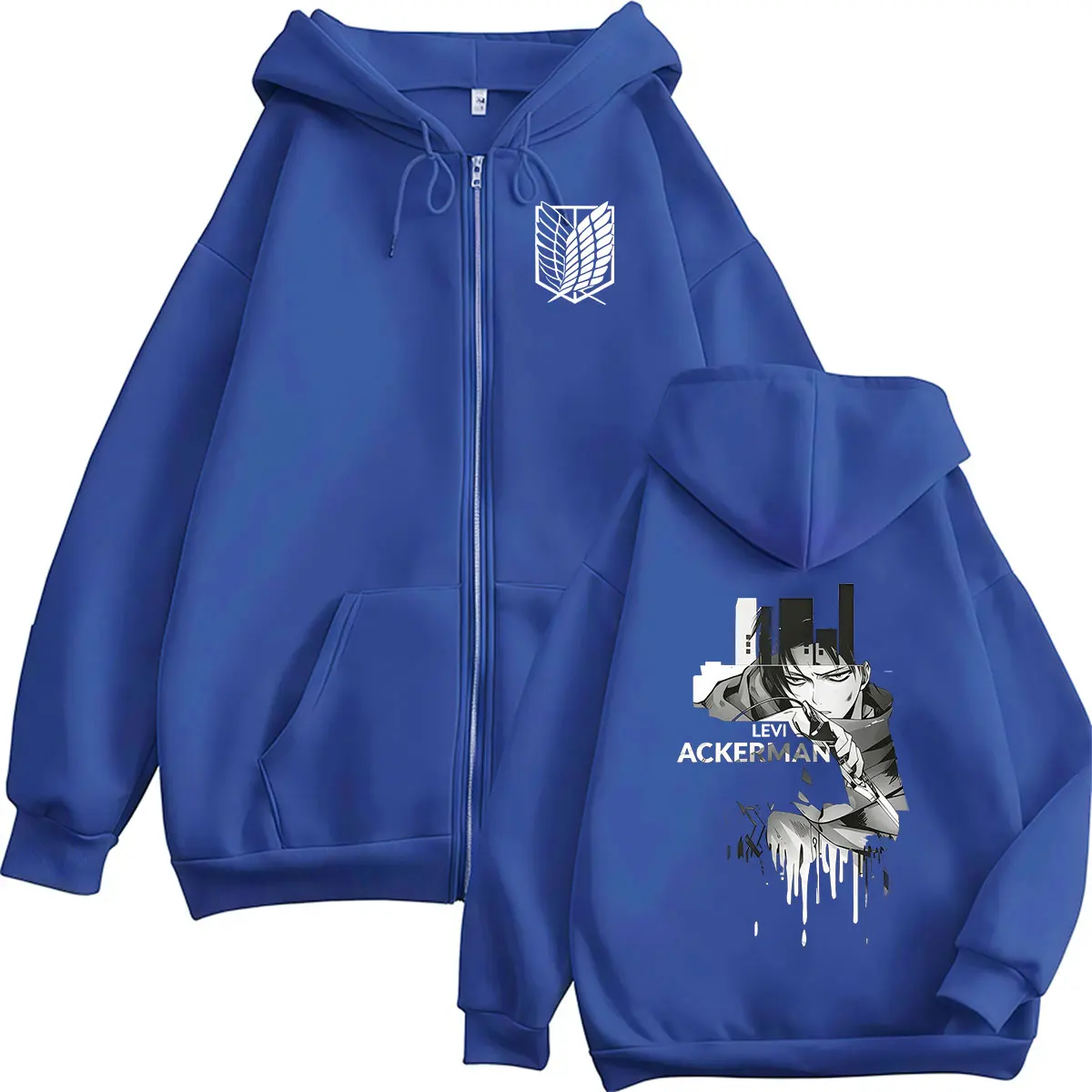 Anime 'Attack on Titan' - Will Ackerman Zipper Hoodie, Retro Fashion for Men and Women, Sweatshirt Casual Long Sleeve Hoodie