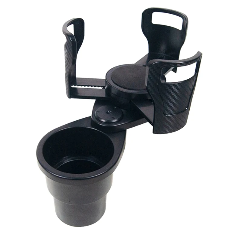 Car Cup Holder Expander Adapter,2 In 1 Multifunctional Dual Cup Mount Extender Organizer For Vehicles 360rotating Adjustable Base