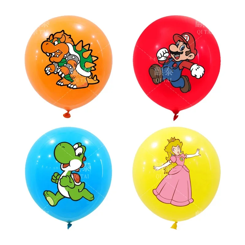 thumbnail image 5 of Juego de globos para fiesta de Super Mario, figuras de acción de Mario-Bros, Luigi y Yoshi, temáticas de fiestas, globos de película de aluminio para decorar, regalos para niños, 5 of 5