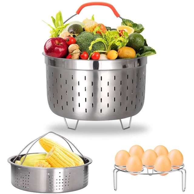 Stainless Steel Steamer Basket Compatible With Instant Pot Accessories With  Egg Steamer Rack Trivet For 6/8quart Pressure Cooker - Steamers - AliExpress