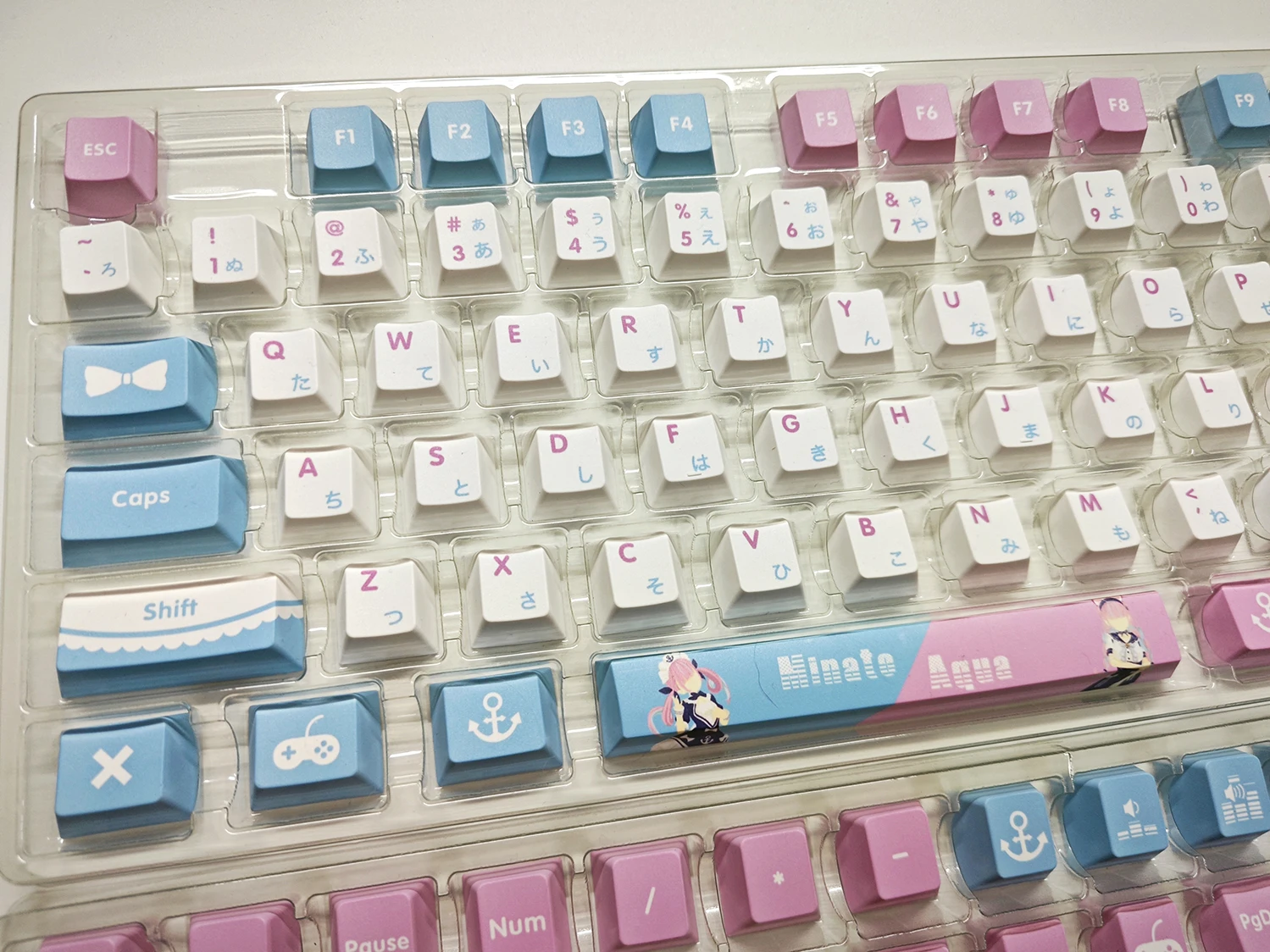 Minato Aqua Hololive Vtuber Key Cover Pbt Dye Sublimation Cherry mx Cruz Eixo Switch Keycap para Teclado Mecânico - Imagem 3