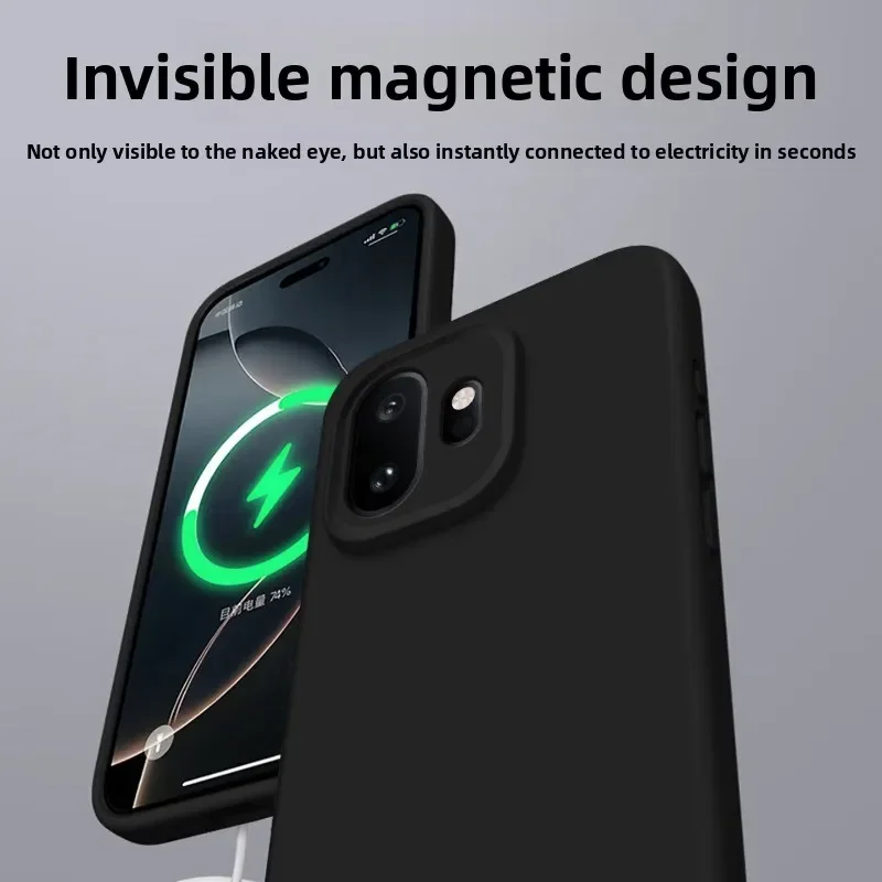 Liquid Silicone Skin-Friendly Shockproof Case with Wireless Charging Compatibility