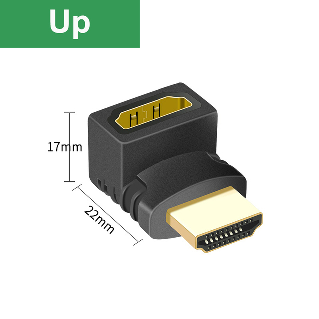 Adapter Splitter Male To Female 90 270 Degree Right Left Converter Extender For PS4 Projetor HDTV Laptop Monitor