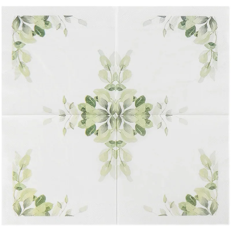 Colourful Napkins Printed Square Paper Napkins Restaurant Floral Facial Tissue Hotel Wedding Table Setting Pure Wood Pulp Paper