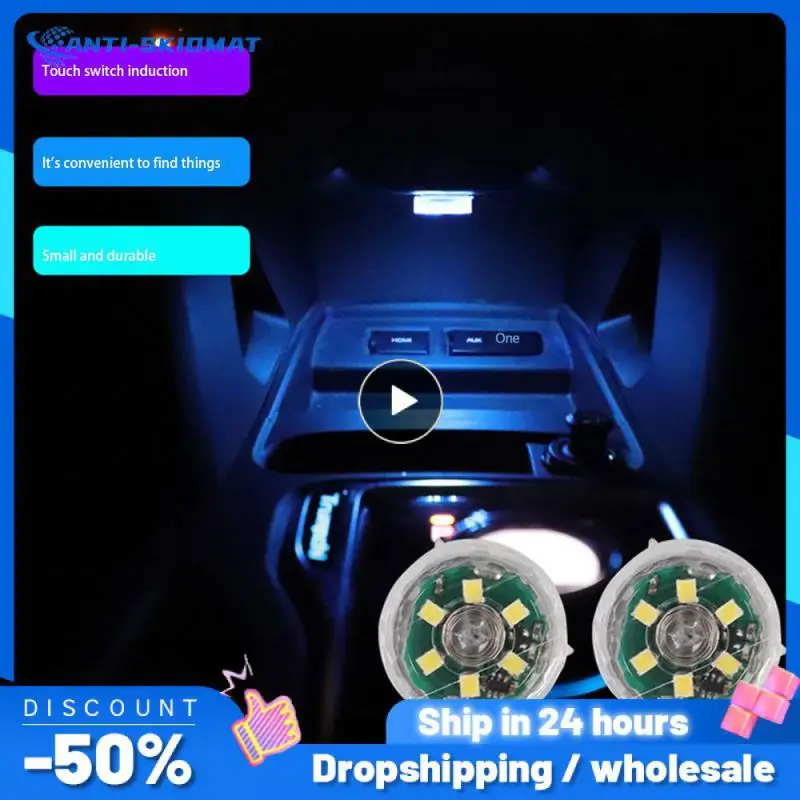 New Universal Car Mini Led Touch Switch Light Led Touch Sensor Book Lights Lampade Di Emergenza Rotonde Lampada Ambientale Per Interni Auto