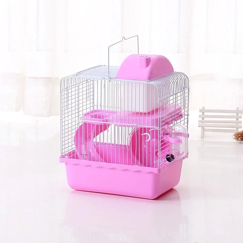 Small Castle Hamster Cage Exterior Pet Cage Portable Cage Double Layer Hamster Golden Bear Big Castle Cage
