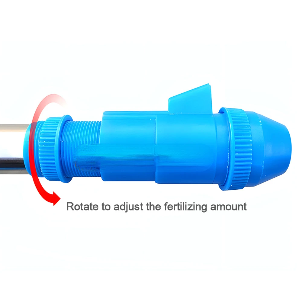 Stainless Steel Manual Fertilizer Applicator Double Tubes Backpack Fertilizer Spreading Tool for Corn Vegetable Fruit Tree Plant