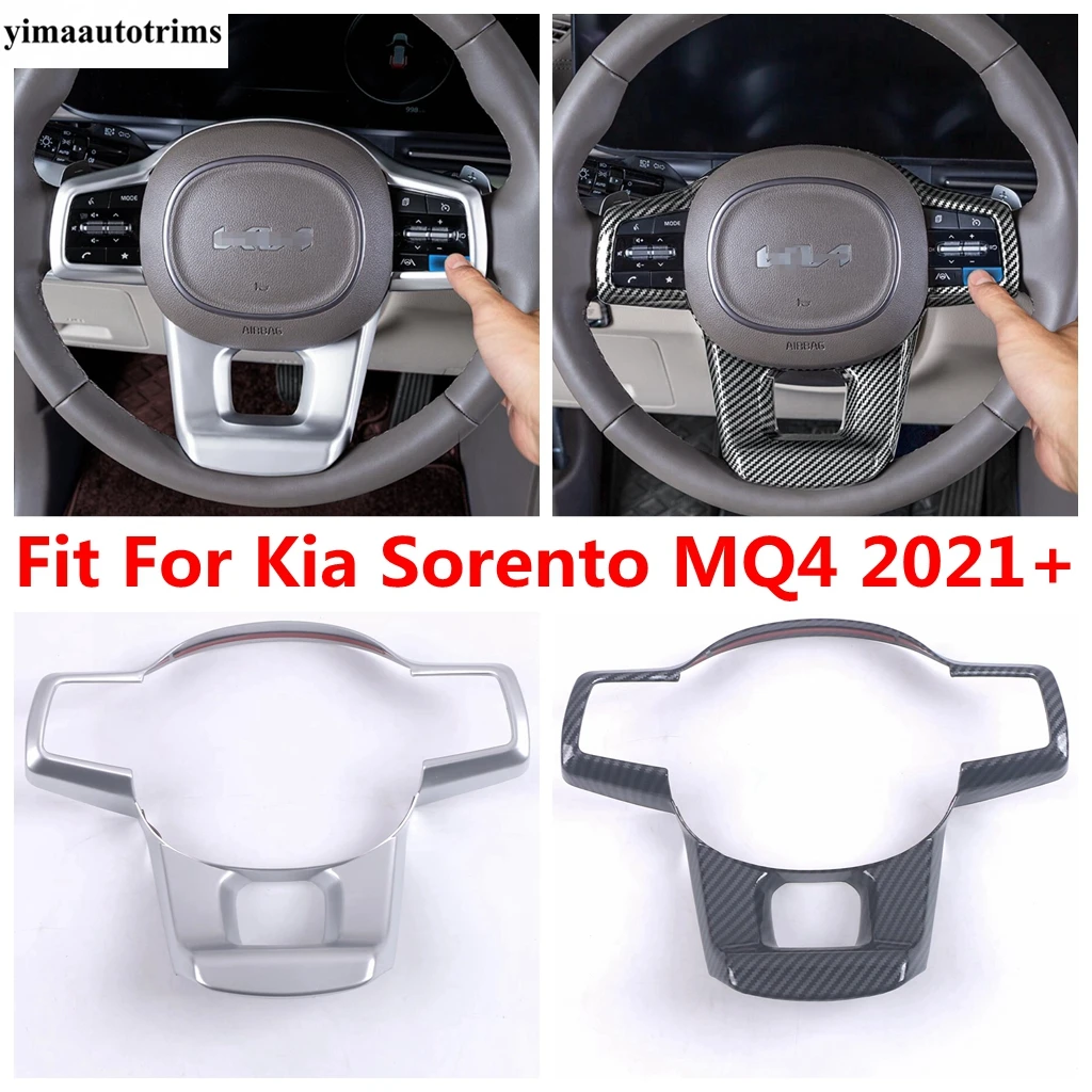Car Styling For Kia Sorento MQ4 2021 2022 Steering Wheel Button Frame