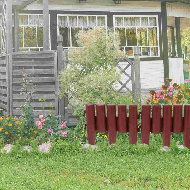 4 Pcs Kertészeti Kerítés Fehér Dísz Dekoratív Kerítések Kis Virágágy Kertészség Szegélyű Műanyag Fa Piket - Image 6