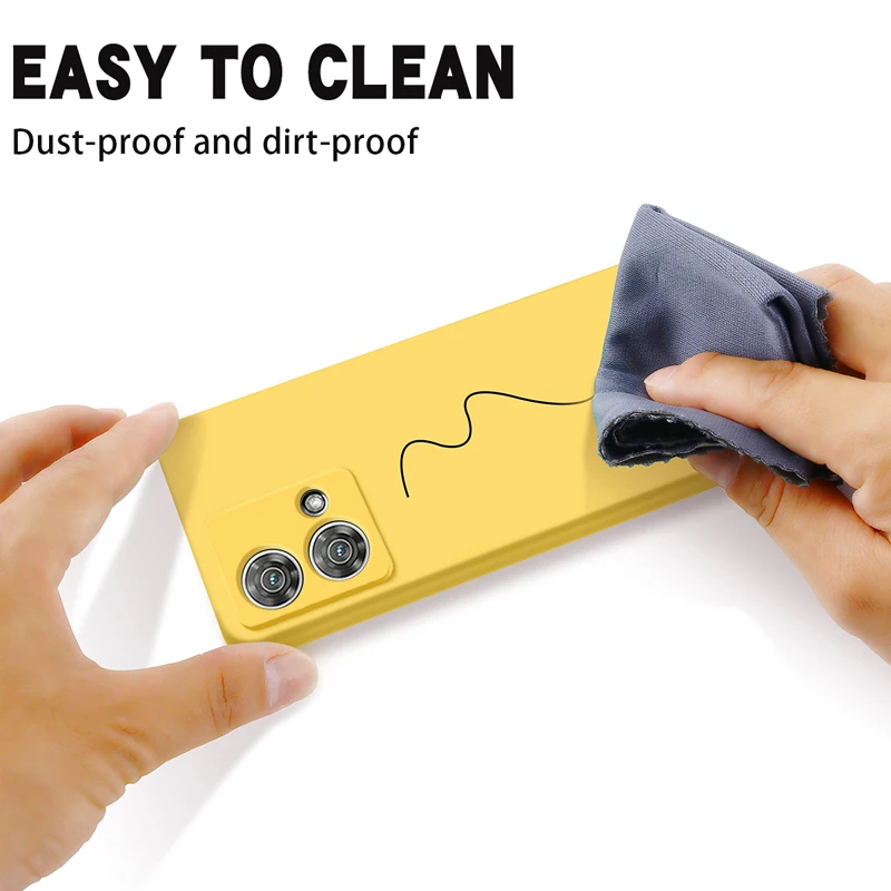Soft Premium Liquid Silicone Case with Flocking Interior and Strap Attachment