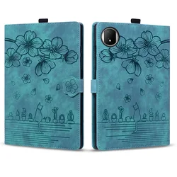 Embossed PU Leather Stand Wallet Cover for Honor Pad X7 (Green)