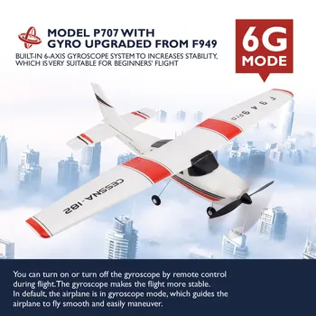 WLtoys F949 2.4G 3D6G 3Ch RC Airplane Fixed Wing Plane Outdoor Toys Drone RTF Upgrade Version Digital Servo F949S With Gyroscope 2