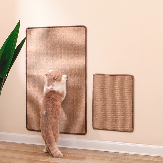 Natural Sisal Cat Scratcher Mat Durable Anti-Slip Cat Scratch Pad Cat  Scratching Pad Pet Cat Dog Scratch Board Protector for Cat Grinding Claws