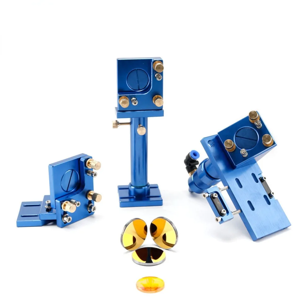 CO2 레이저 헤드 세트 키트, 직경 20mm ZnSe 초점 렌즈 1 개, 직경 25m Mo Si 미러, 25mm CO2 레이저 헤드 세트, 렌즈 3 개