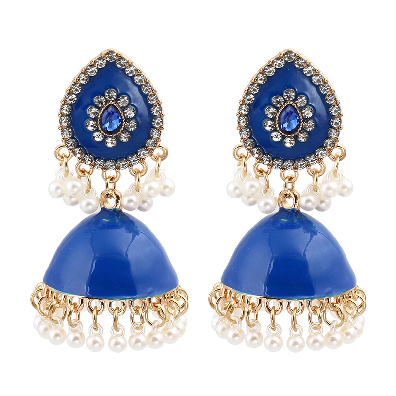 Aggregate 147+ blue earrings jhumka seven.edu.vn