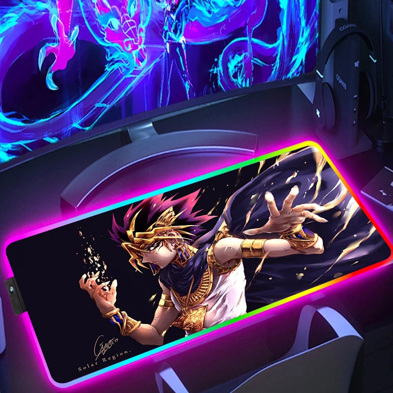 

Large Mouse Pad Rgb Yu-Gi-Oh Pc Accessories Backlight Mousepad Xxl Backlit Mat Gamer Keyboard Desk Protector Mats Gaming Anime