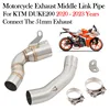 Slip On For KTM DUKE 200 DUKE200 2020 2021 2022 2023 Motorcycle Exhaust Middle Link Pipe 51mm Muffler Modify Escape Moto Systems