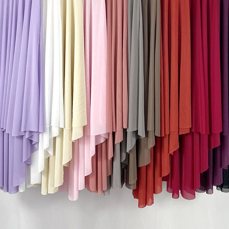 Women Pull on Elastic Waist Ballet Wrap Skirt Swing Asymmetrical Sheer Dance Skirts High Low Tulle Irregular Dancewear Women