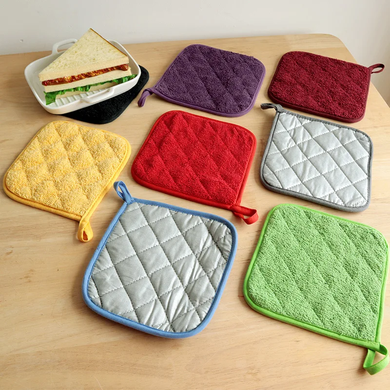 Insulated Insulation Mat Pot Mat Cotton Square Pot & Dish Mat Insulation Mat Microwave Glove Towel Cloth