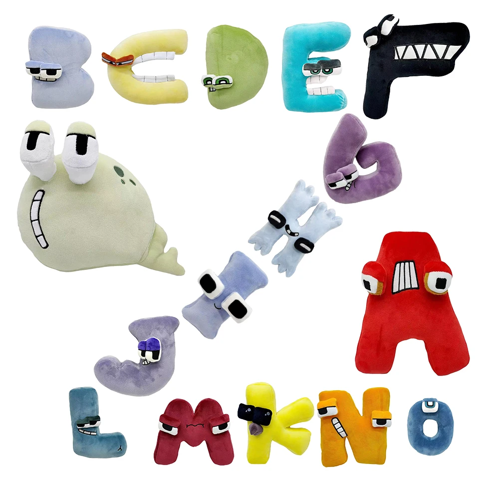 26 A-Z Plushie Alphabet Lore Plush Toy Pack Game Stuffed Doll Anime Soft  Baby Hug Pillow Kid Gift