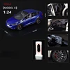 1:24 Model X Model Y Model 3 Alloy Die Cast Toy Car Model Sound and Light Children's Toy Collectibles Birthday gift 3