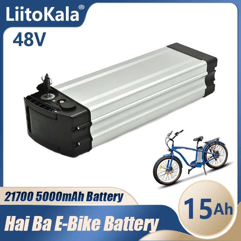 

Аккумулятор LiitoKala для электровелосипеда Haiba, 48 В, 15 Ач, литий-ионный аккумулятор 21700, аккумулятор для электровелосипеда 250 Вт, 350 Вт, 500 Вт