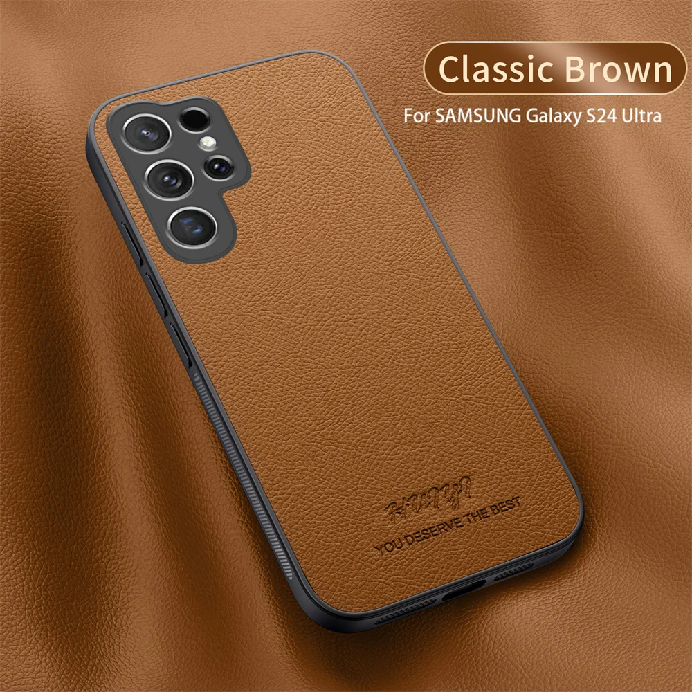 Premium Magnetic Leather Phone Case - Luxury Built-In Design