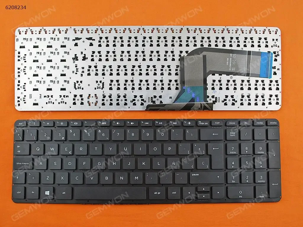 

Испанская клавиатура для ноутбука HP Pavilion 17-f002ns 17-f003ns 17-f004ns 17-f050ns 17-f052ns 17-f252ns 17-f209ns, черная, без рамки