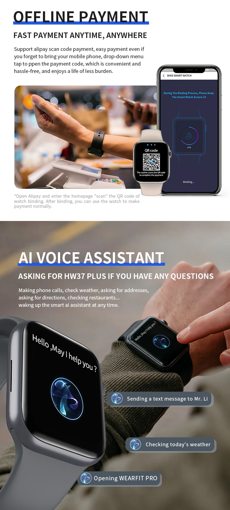 2022 HW37 Plus Smart Watch NFC Men Women IWO 44mm Smartwatch Series 7 Bluetooth Call DIY Face Fitness Tracker Clock PK X8 Max