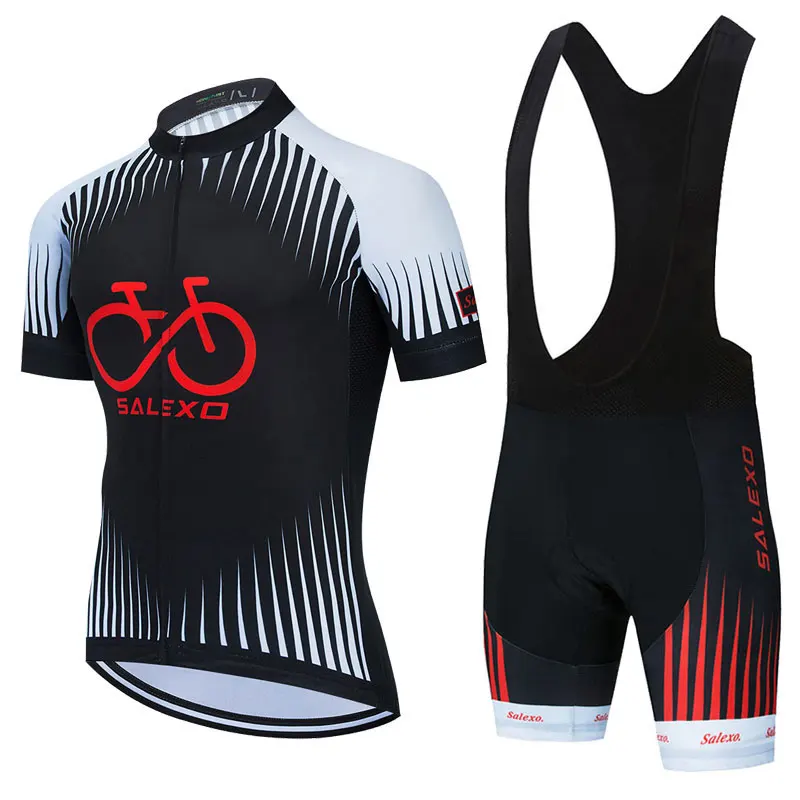 Cycling Jersey Set Men Short Sleeve Road Bicycle Jersey Bib Shorts Suits Bike Wear