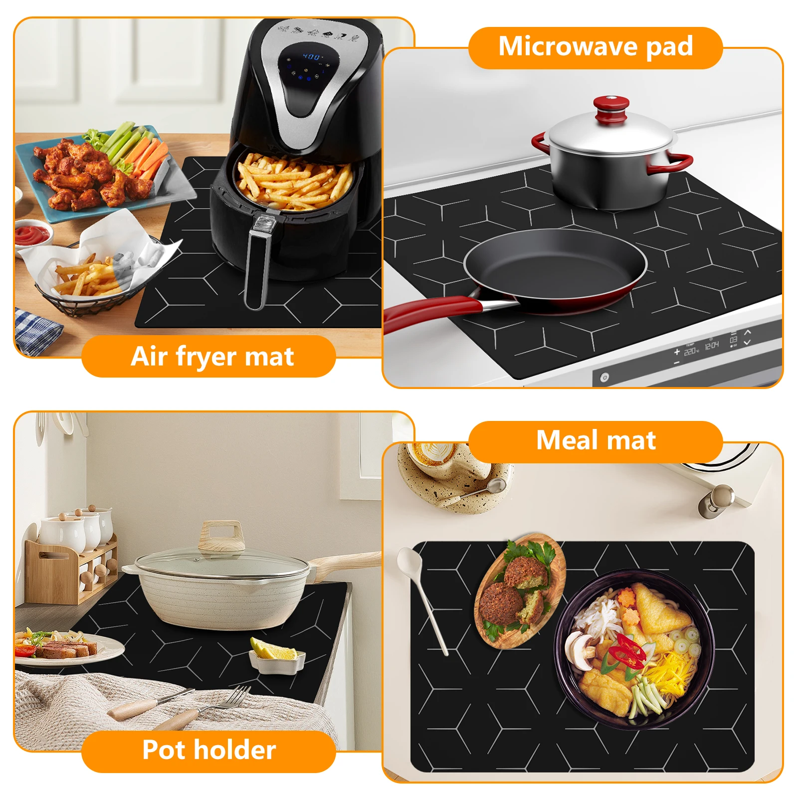 Induction Hob Protector Mat Heat Resistant Induction Cooktop Mat Nonslip Induction Cooker Cover Multifunctional Cooktop Scratch