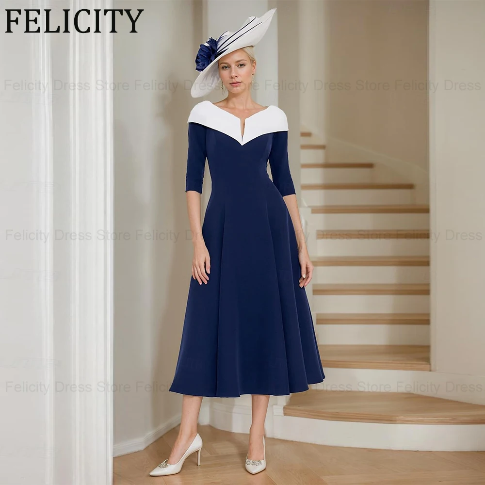 

Платье для матери невесты, ТРАПЕЦИЕВИДНОЕ, с V-образным вырезом и рукавом до локтя