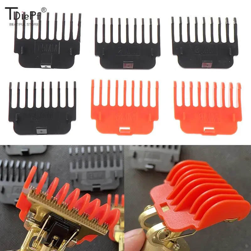 6pcs/set Only For T9 Professional Hair Clipper Guards Comb, Hair Trimmer Cutting Guides Replacement, 1.5mm 2mm 3mm 4mm 6mm 9mm  2