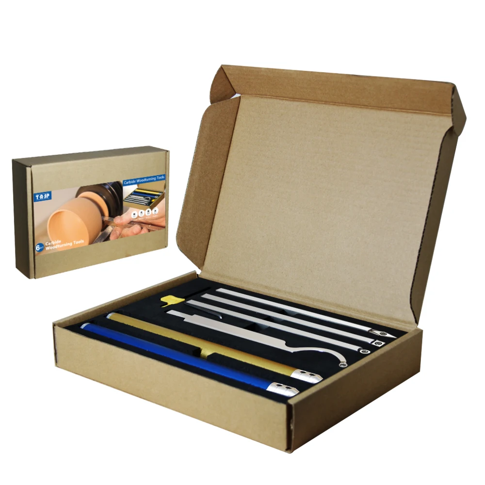 6in1WoodTurningToolSetCarbideWoodturningChiselKitWoodLathe