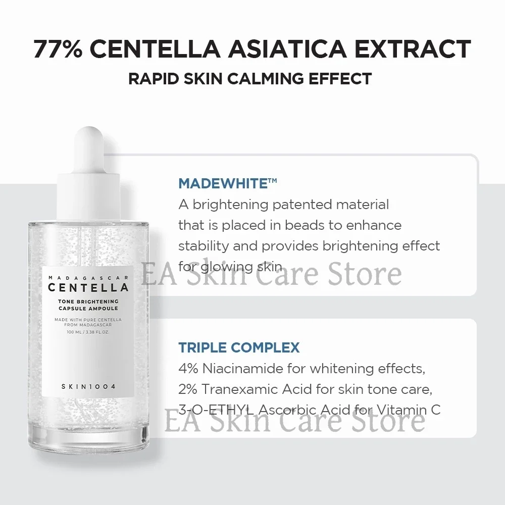 SKIN1004 Madagascar Centella Skincare Coreanos Tone Brightening Capsule Cream Serum Boosting Toner Cleansing Gel Foam Sunscreen
