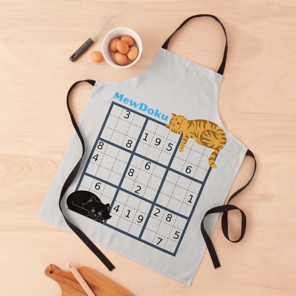 Sudoku And Cats Apron Things For Kitchen Kitchen And Home Items Household Items Kitchen