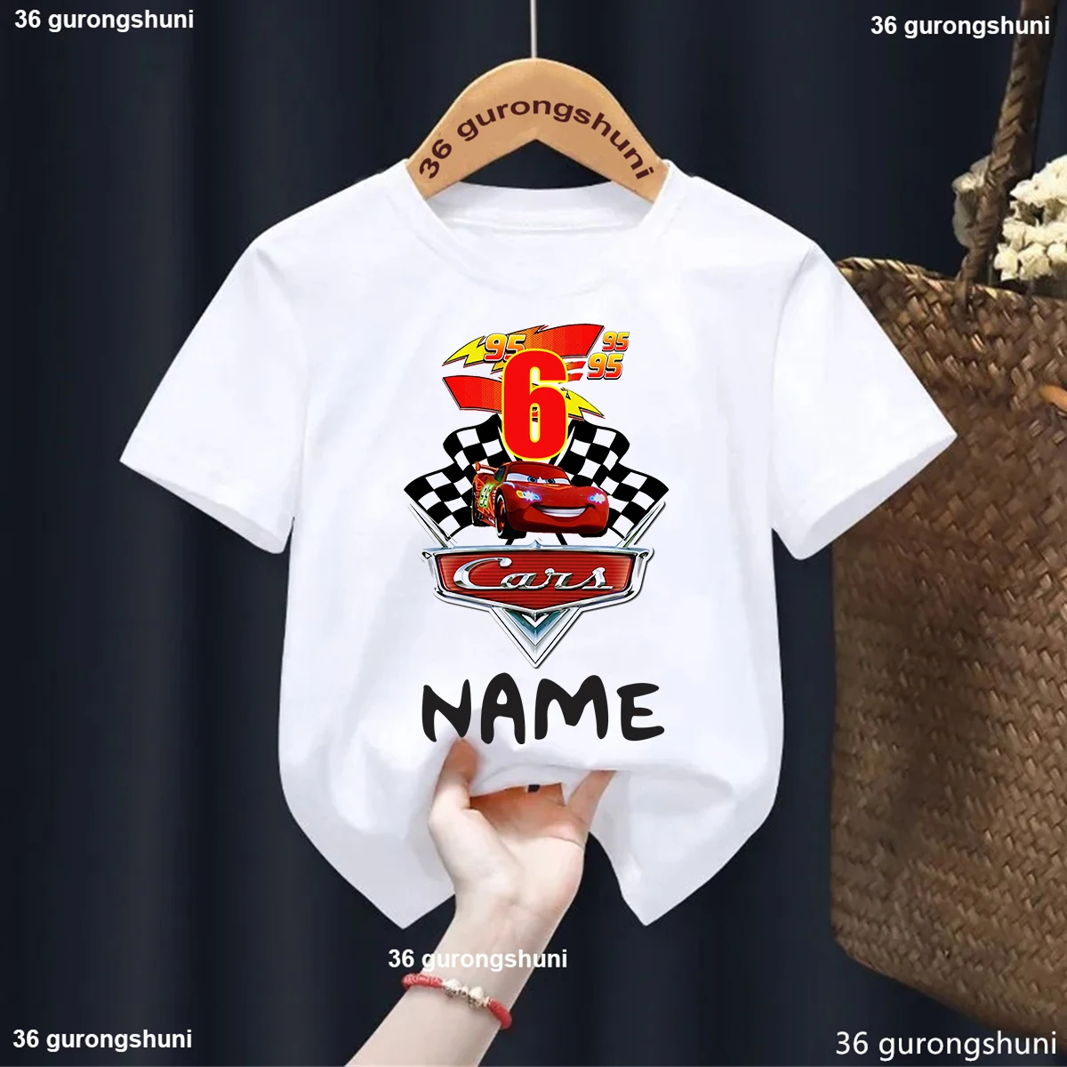 Cute Boys Tshirt, Car, Birthday Number 1-9 Years Boys T-Shirt Give Children'S Birthday Gifts Tshirt Personalized Name 2