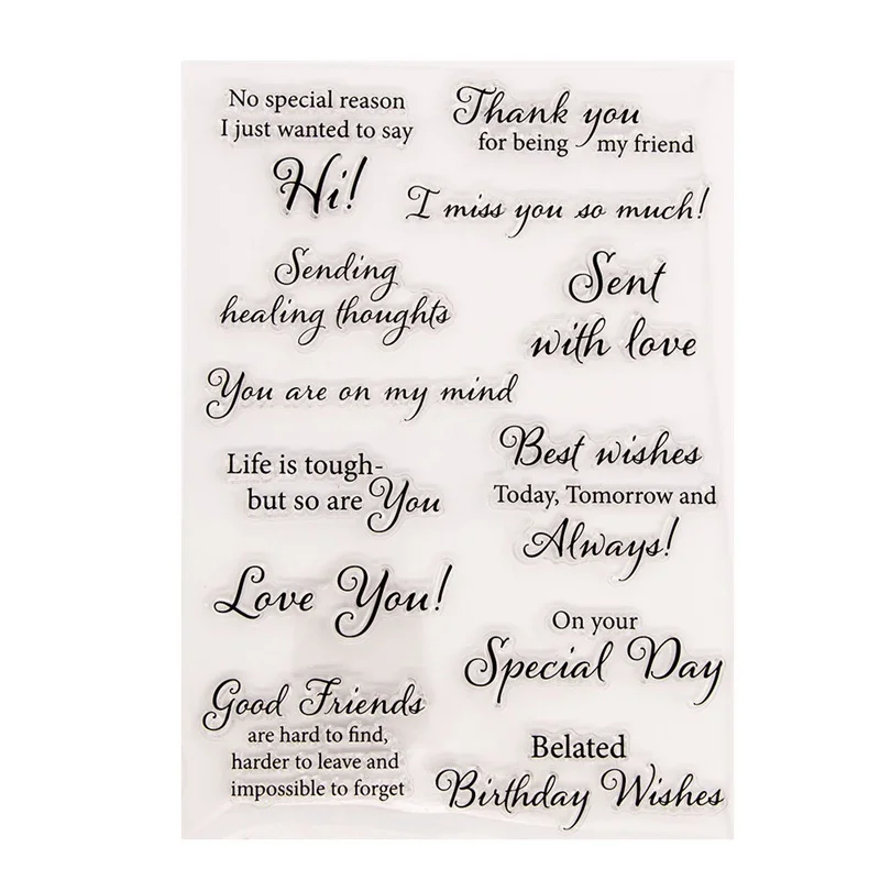 

Sent with Love Clear Stamps for DIY Scrapbooking Card Making Photo Album Decorative Rubber Stamp Crafts