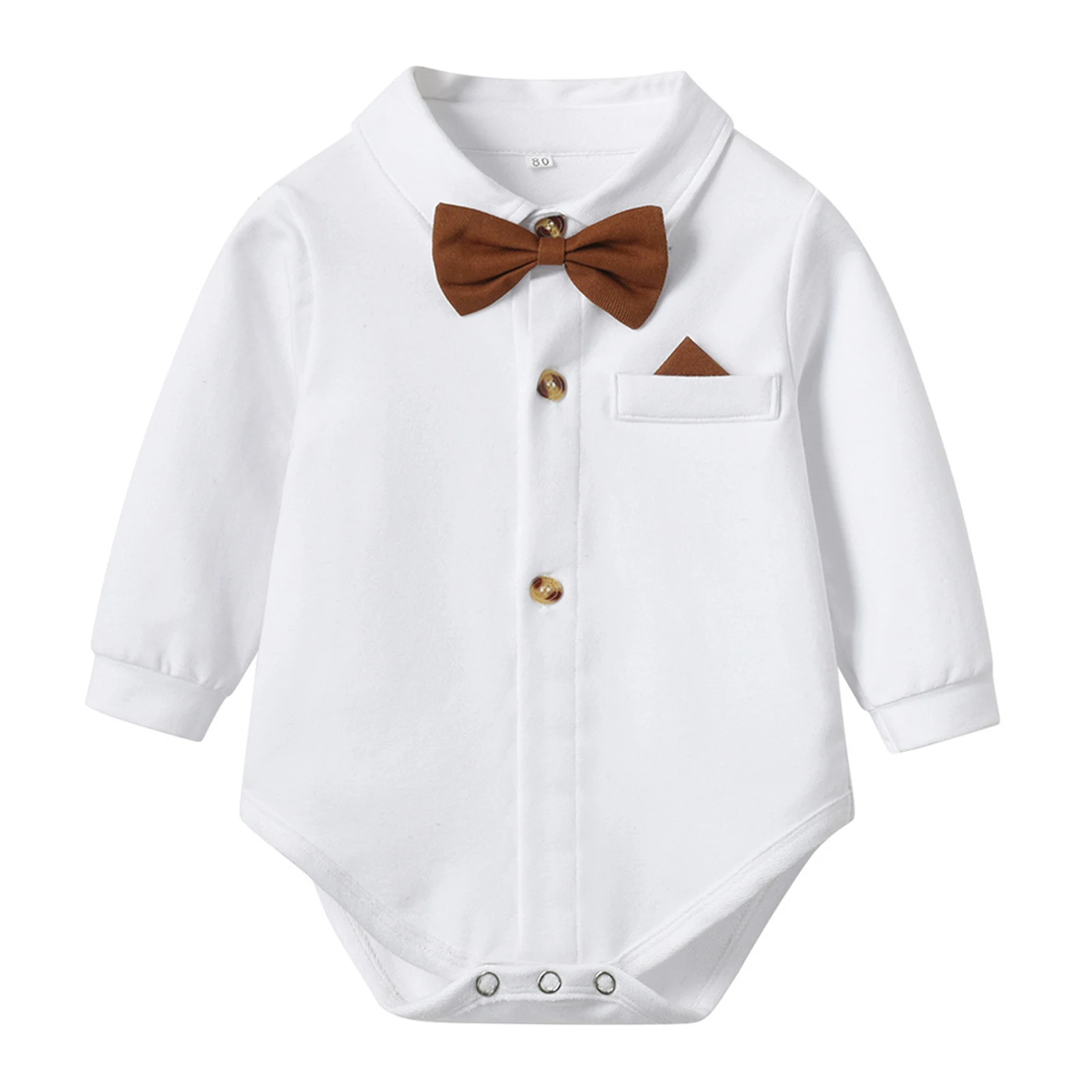 Toddler Boys Clothes Long Sleeve Romper with Suspenders Pants Gentleman Suit For Birthday Party Baptism Gown Sets Baby Outfit