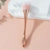 Rose Golden Fan Makeup Brush,Cosmetic Brush Loose Powder Brush ,Highlighting Brush Blush Brush-Soft Hair Makeup Fixing 2