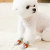 4Pcs Winter Pet Dog Socks Anti Slip Warm Knit Tiger Design Paw Protector Booties for Cats Dogs Indoor Outdoor Xmas Gift Dog Sock 4
