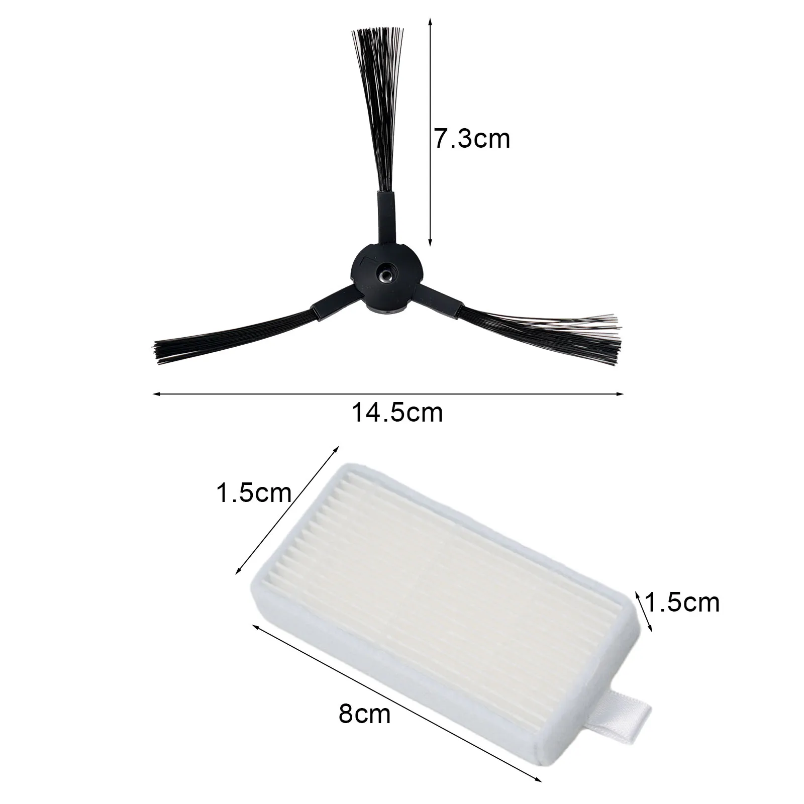 

Replace Worn Out Parts with a High Quality Filter and Side Brush for Medion MD16192 MD18500 MD18501 Robot Vacuum Cleaner