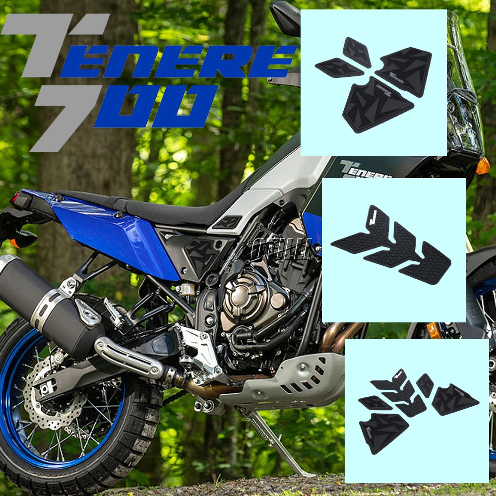 Motorcycle Side Fuel Tank Pad Tank Pads Protector Stickers Decal Gas Knee Grip Traction Pad Side Sticker For Yamaha Tenere 700