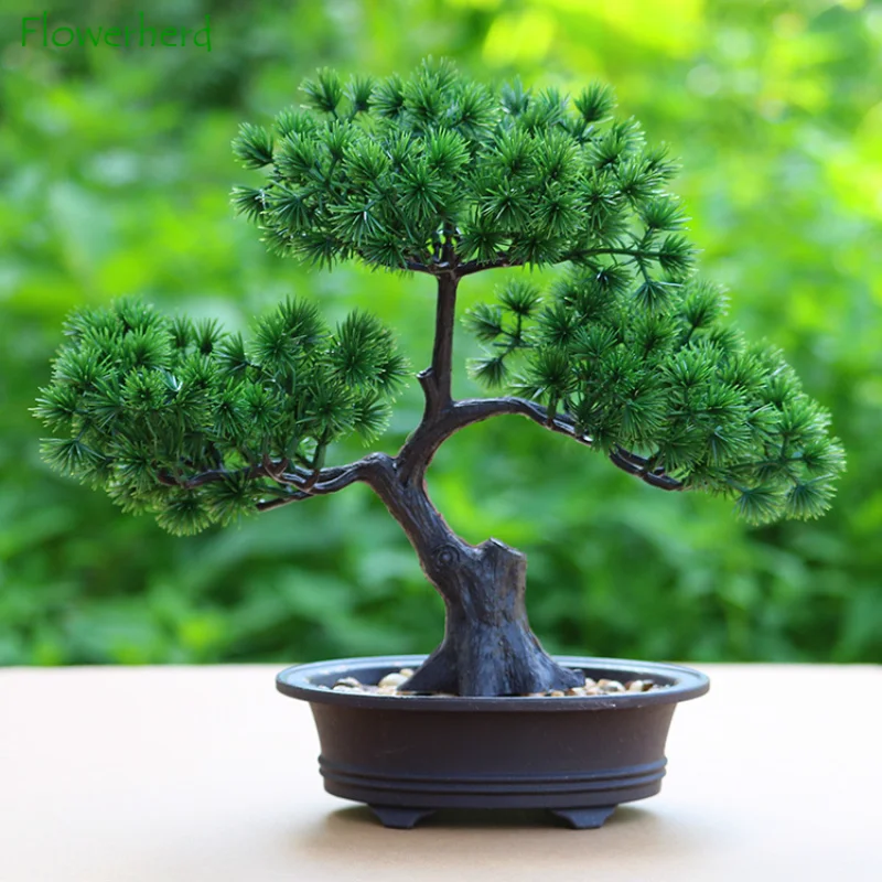 Bonsai artificiale Albero Pianta Finta Benvenuto nel vero nuovo soggiorno  Hotel Home Jewelry Green Plant Pot Pot piante in vaso morbido radice di