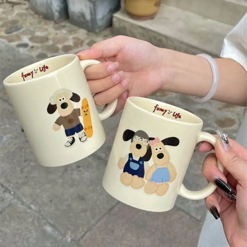 

Sanrio Kawaii Cartoon Mug Pochacco Ins Cake Dog Ceramic Cup Coffee Cup Good-Looking Give Friends Holiday Gifts Canary Yellow